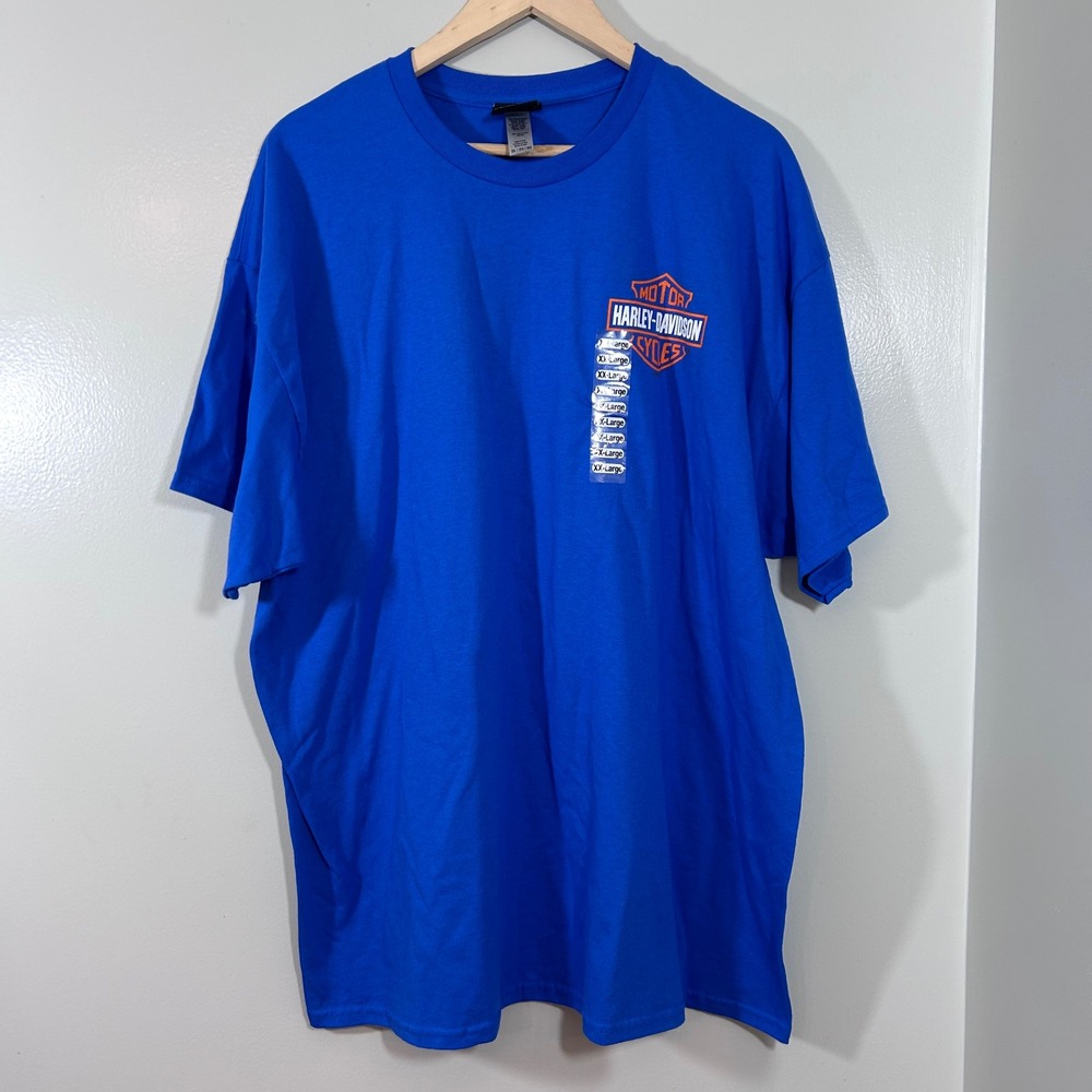 Harley-Davidson Wildcat London KY Blue Graphic T-Shirt Mens 2XL New
